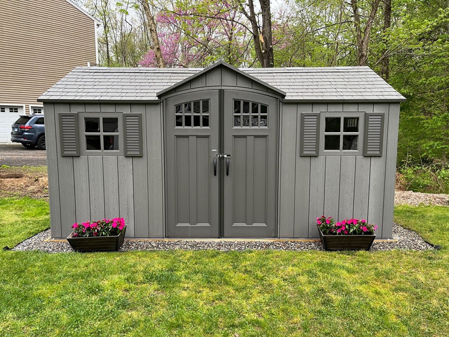 How Vodaland’s HexPave Grass & Gravel Paving System Can be Used as A Shed Base - Vodaland