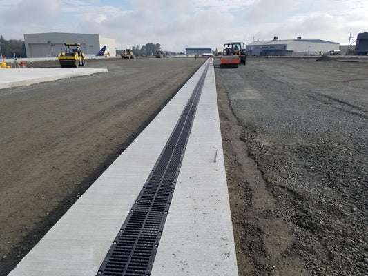 Vodaland trench drains in Seattle Airport - Vodaland
