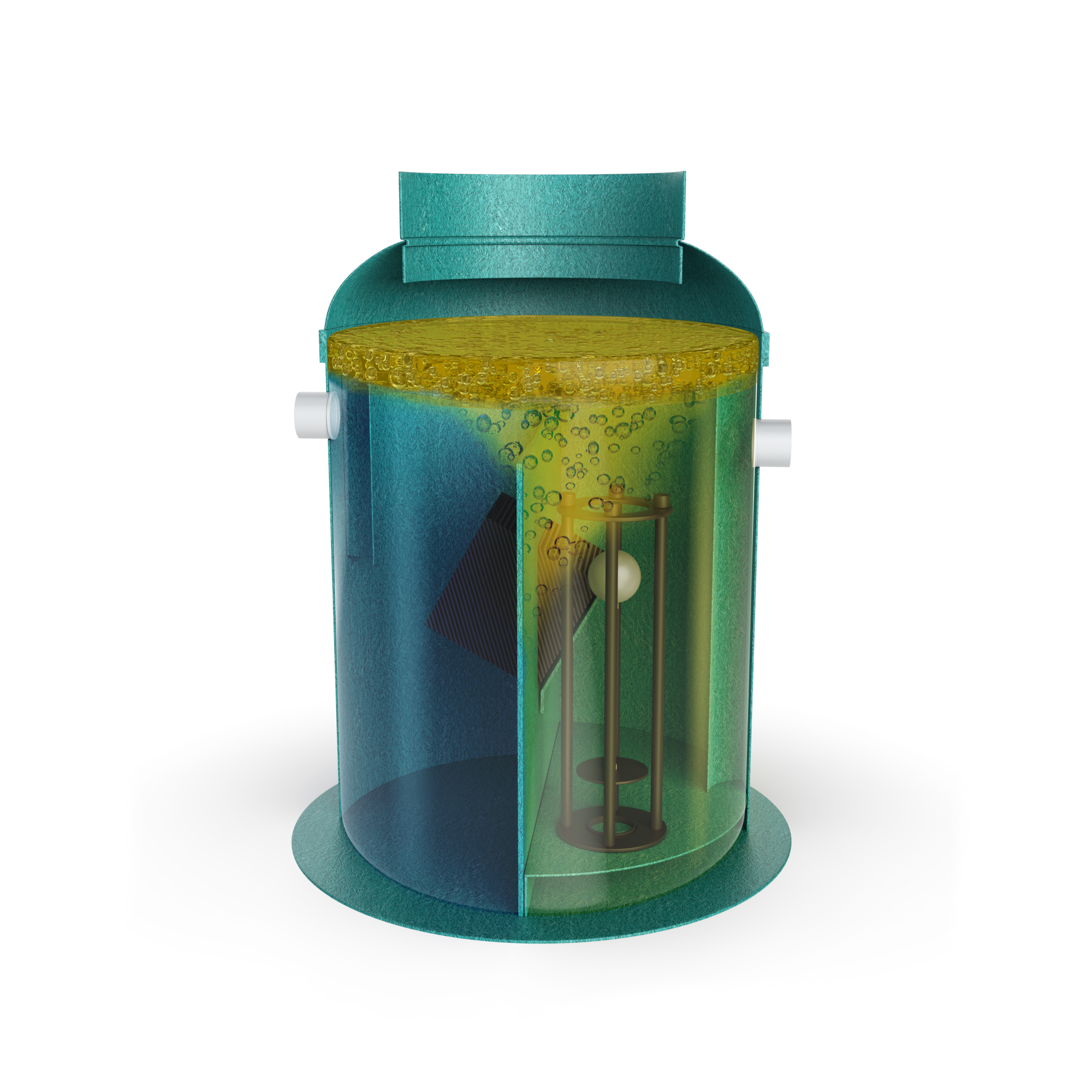 Graphic of Vodaland Oil / Water Separator of Oil and water separation.