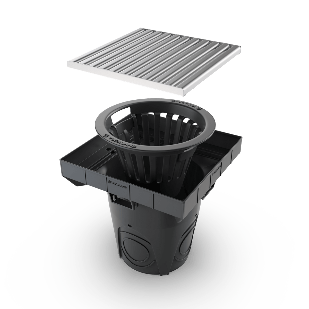 12x12 NEO Catch Basin Stainless ADA / Heel Proof Package - Vodaland