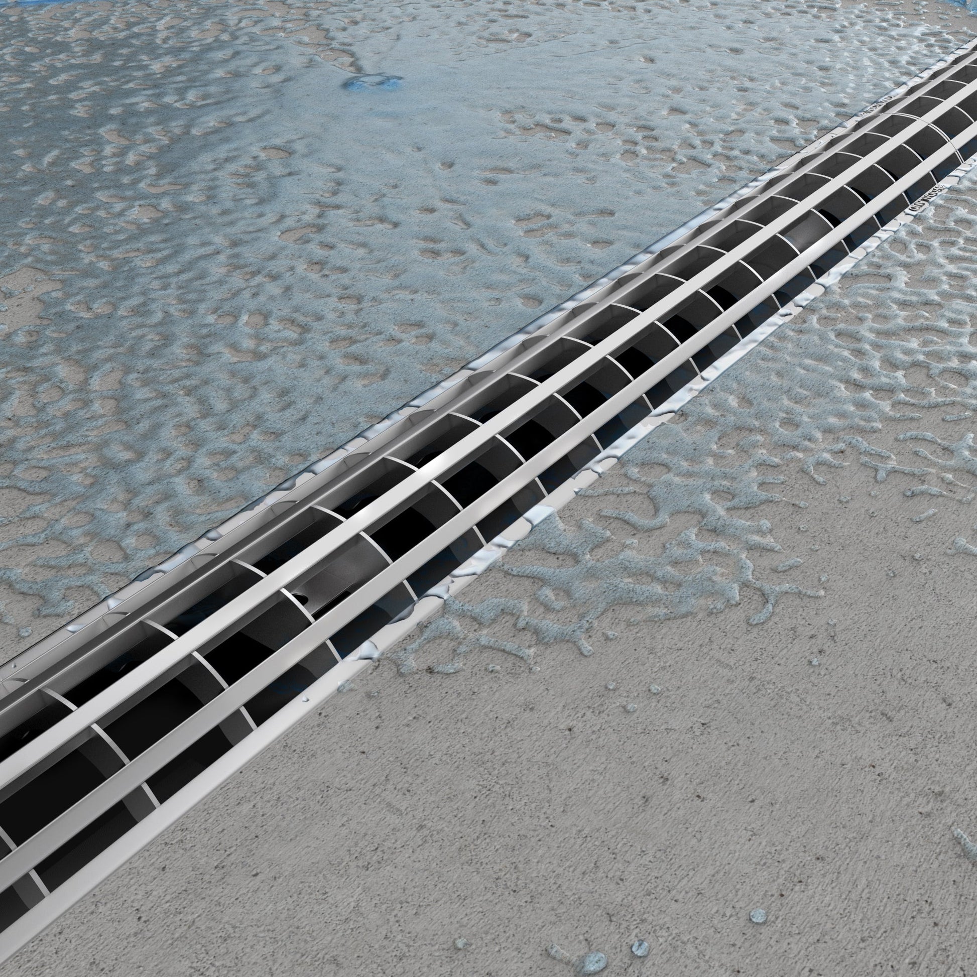 4" Stainless Dome Edgeless Drain Package - Vodaland