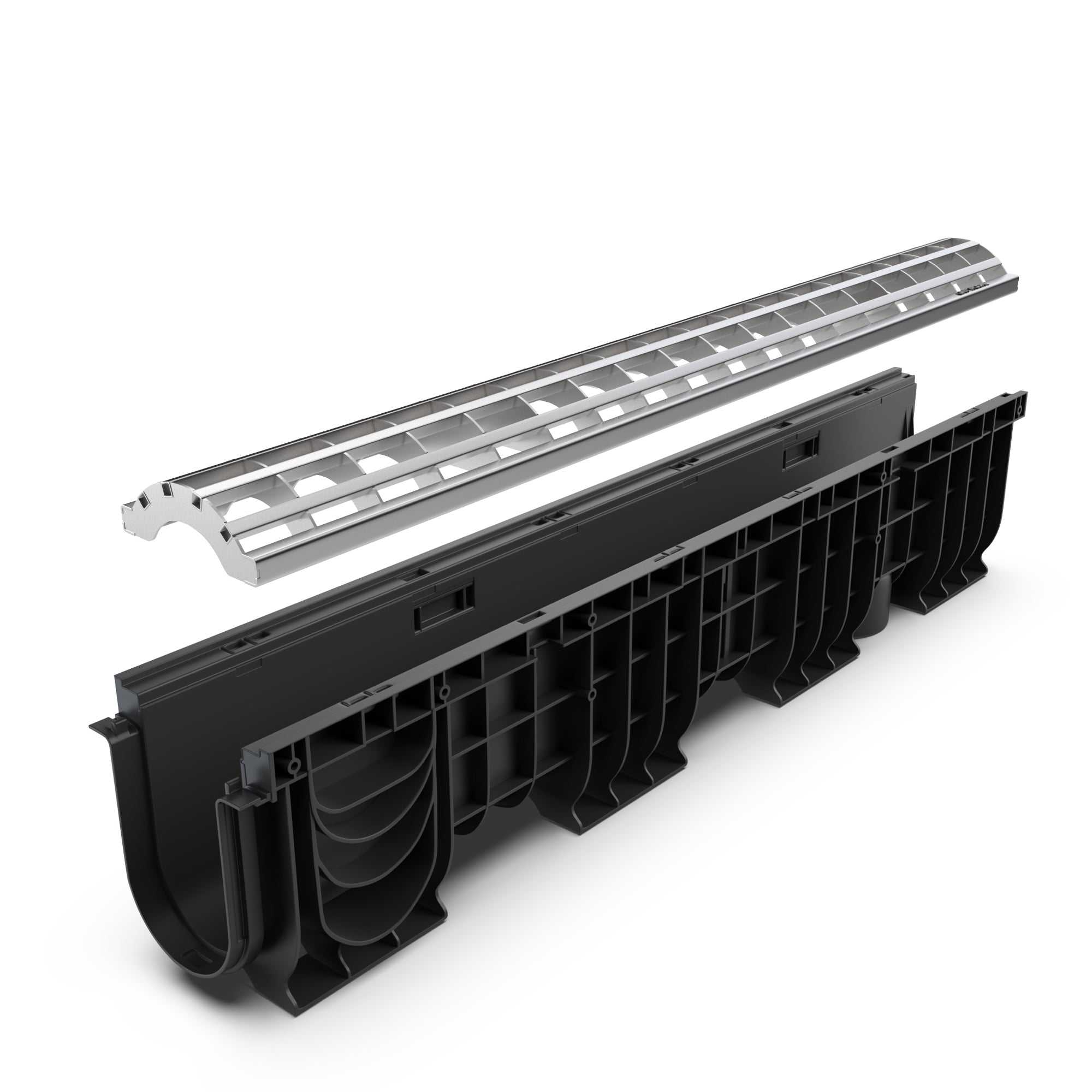 4" Stainless Dome Edgeless Drain Package - Vodaland