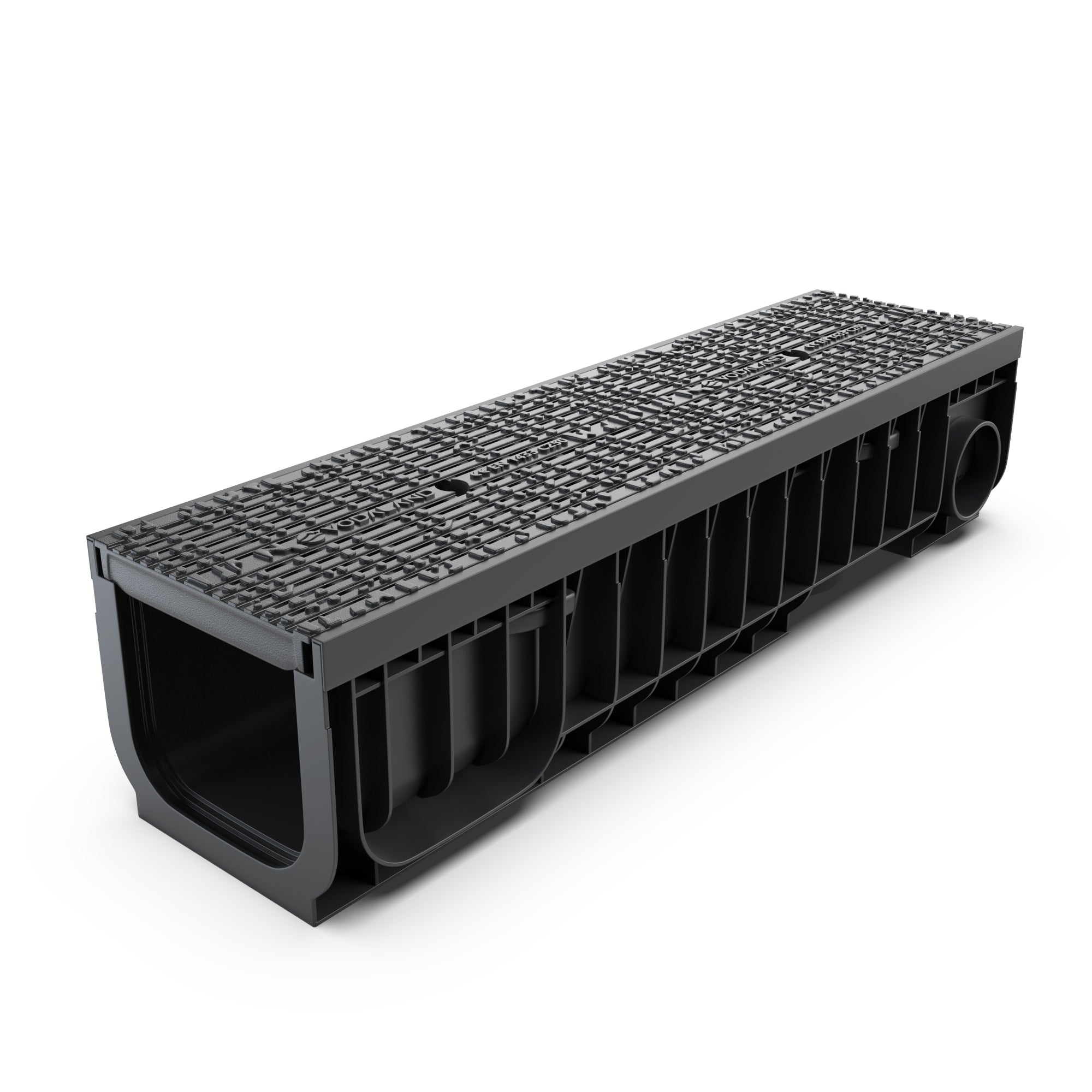 8" Channel Edgeless Cast Iron ADA Grate Package - Vodaland