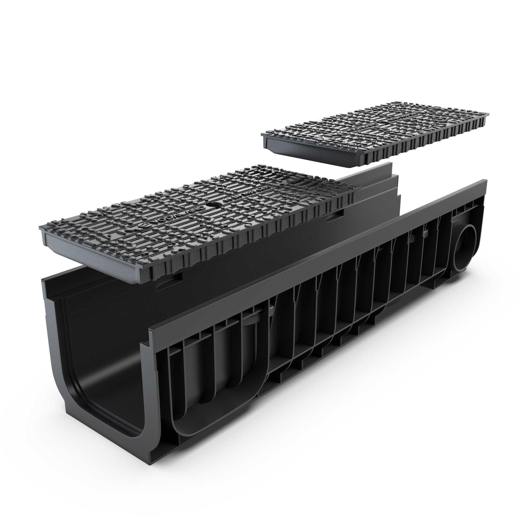 8" Channel Edgeless Cast Iron ADA Grate Package - Vodaland