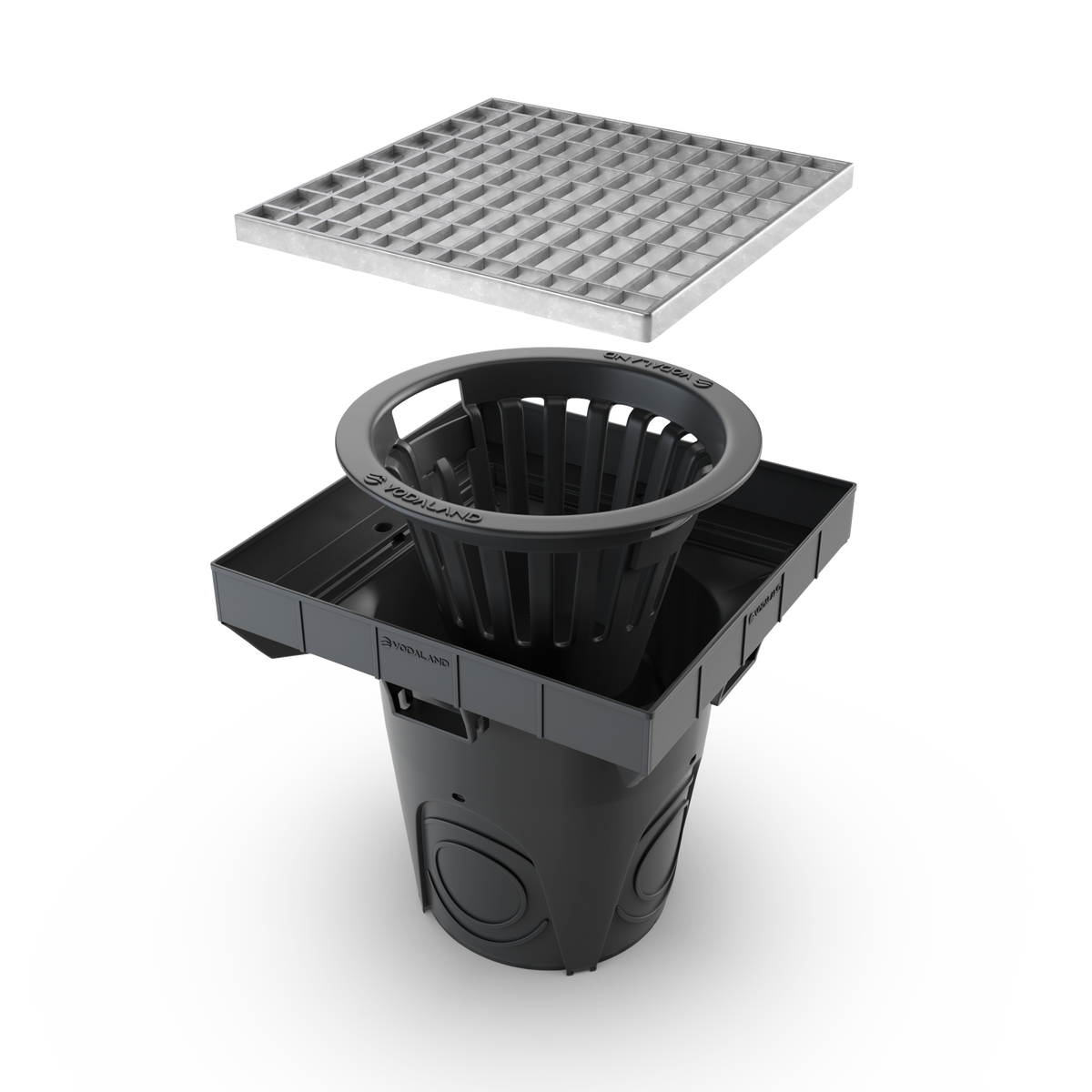 12x12 NEO Catch Basin Galvanized Stamped Steel Package