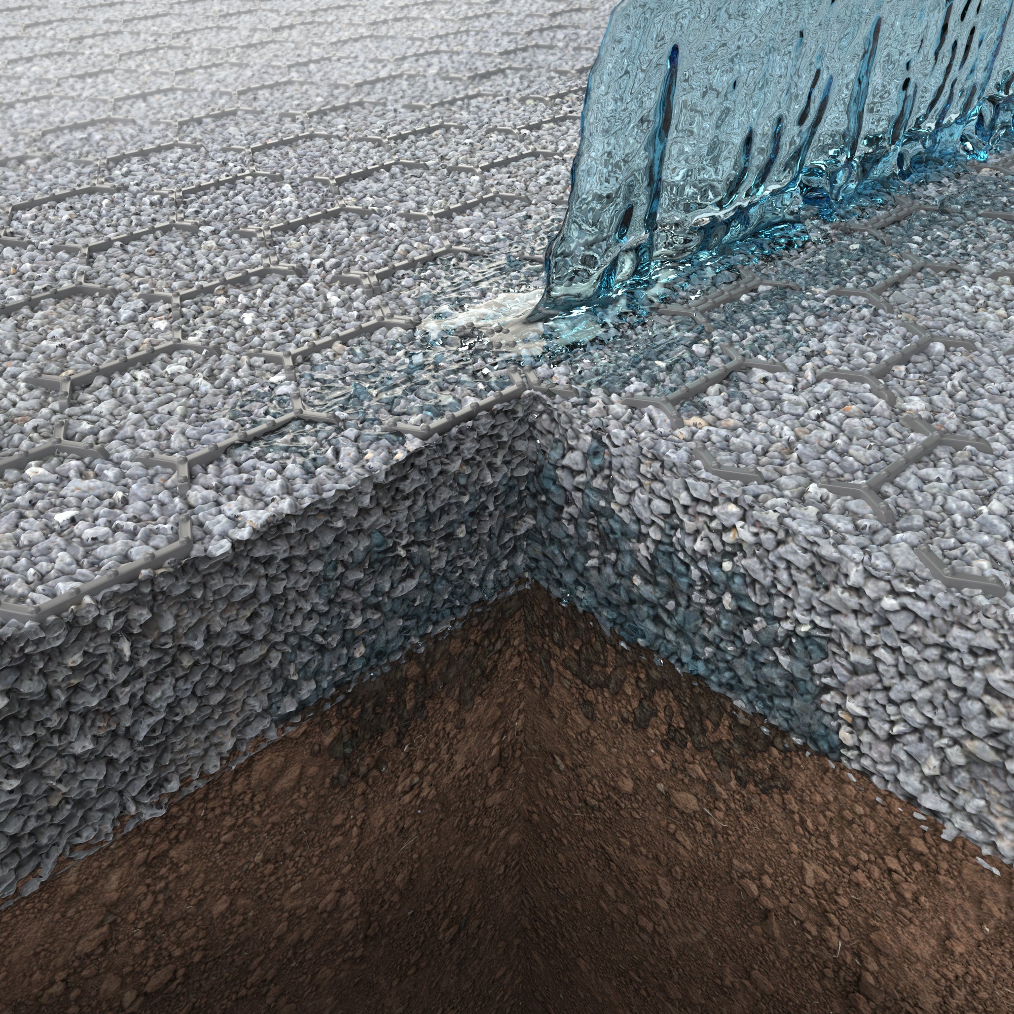 HexPave Grass & Gravel Paving System - Vodaland