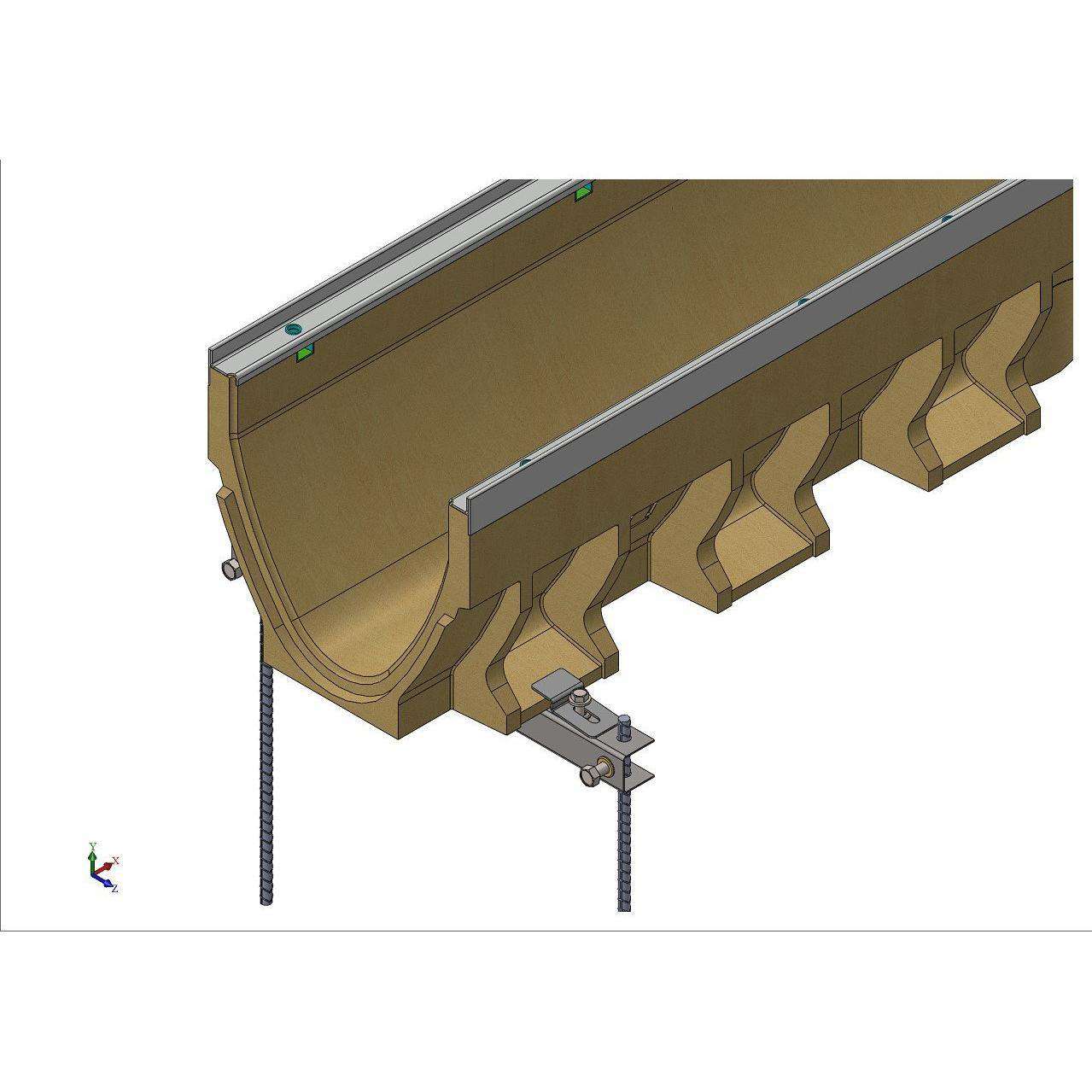 10" Polymer Concrete Pre Slope Channel 1% Slope - Standartpark