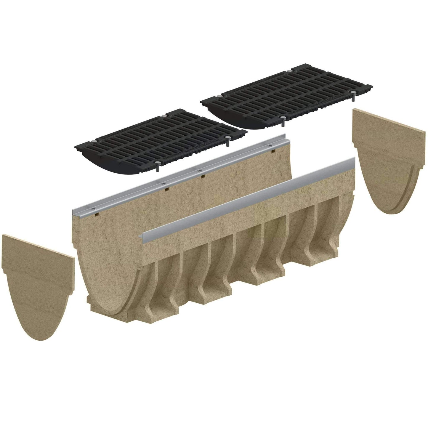 10" Polymer Concrete Pre Slope Channel 1% Slope Trench Drain Standartpark