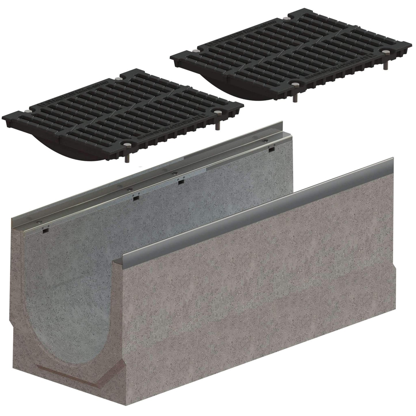 12" Fiber Reinforced Pre Slope Channel 1% Slope Trench Drain Standartpark
