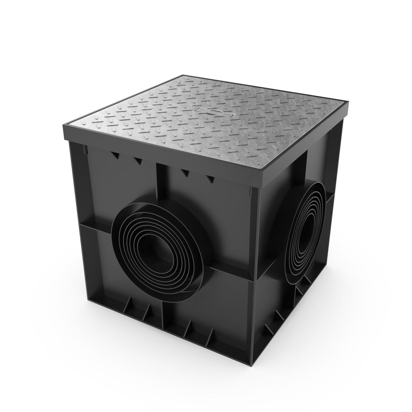 16x16 Catch Basin Solid Galvanized Grate PKG - Vodaland