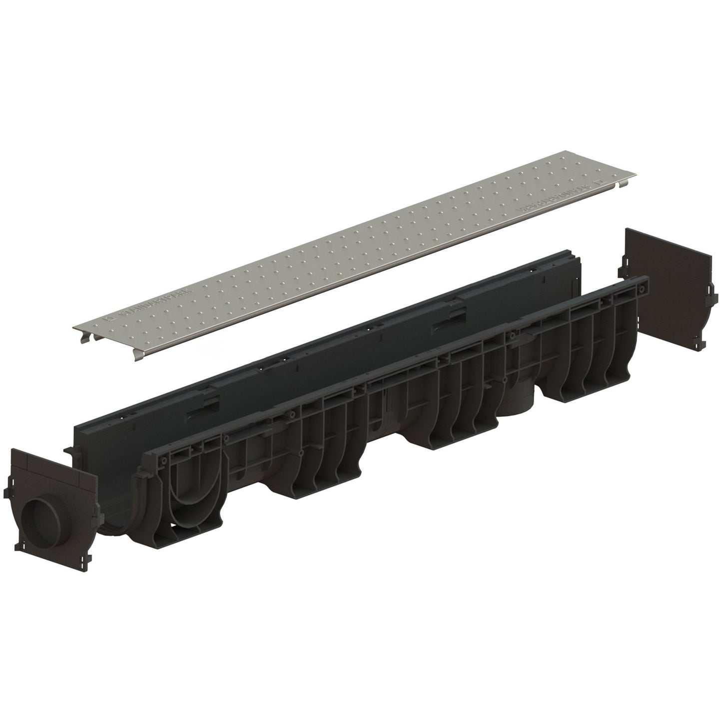 4" Channel Solid Galvanized Stamped Steel Package - Standartpark
