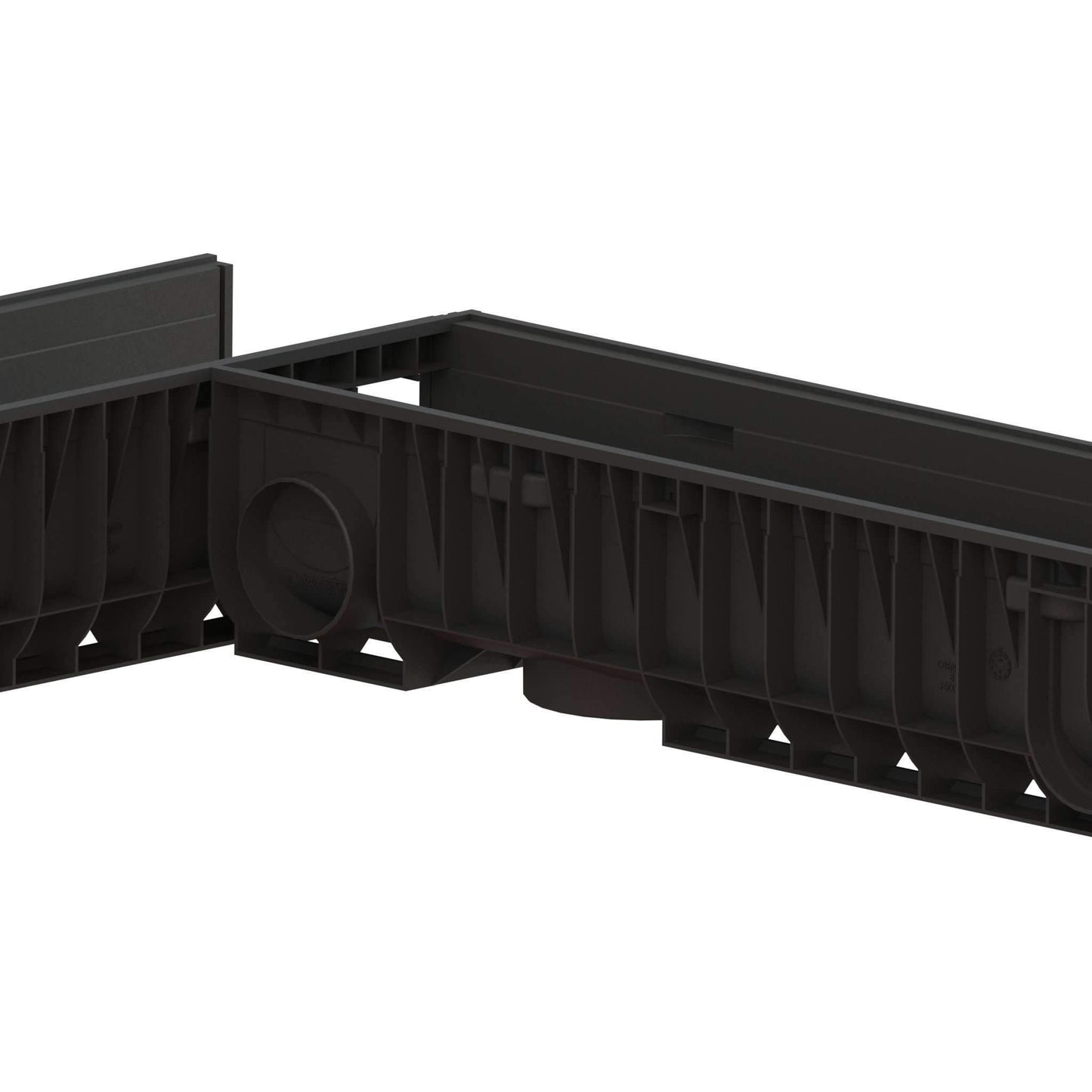 8" Channel - 8" Depth - Galvanized Stamped Steel PKG Trench Drain Standartpark