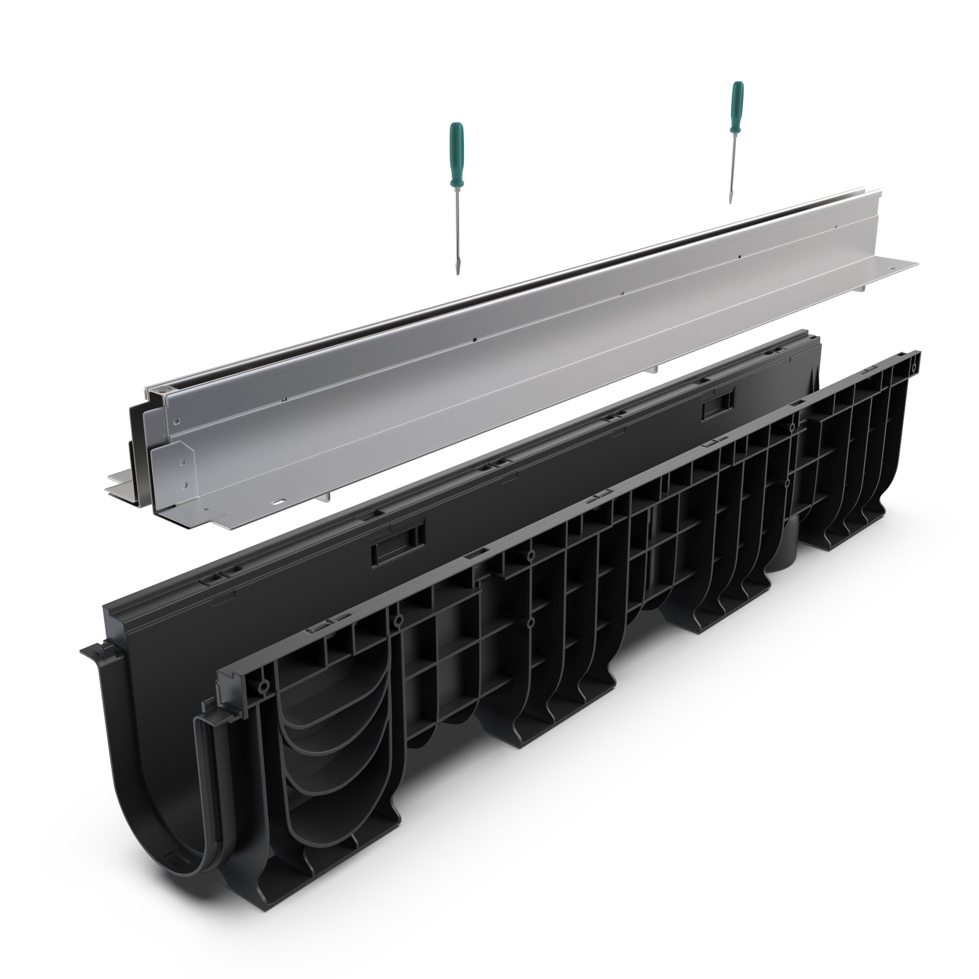 Custom Height Stainless Slot Drain - Vodaland