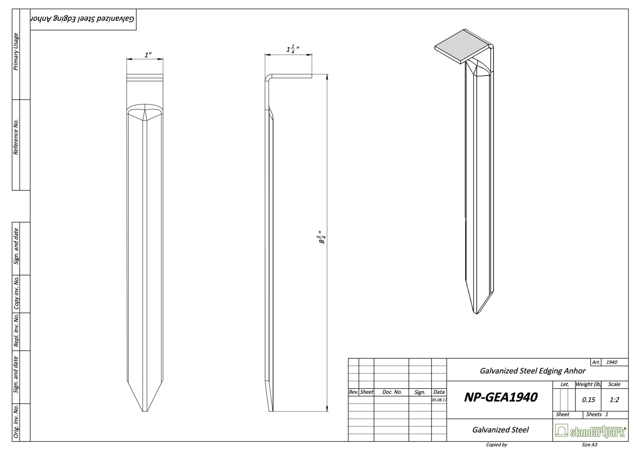 Garden Edging Anchors - 5 Pack