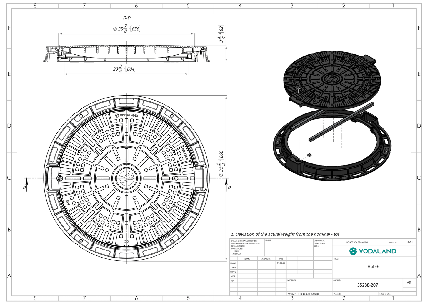 Manhole Cover - LOGO Design - Vodaland