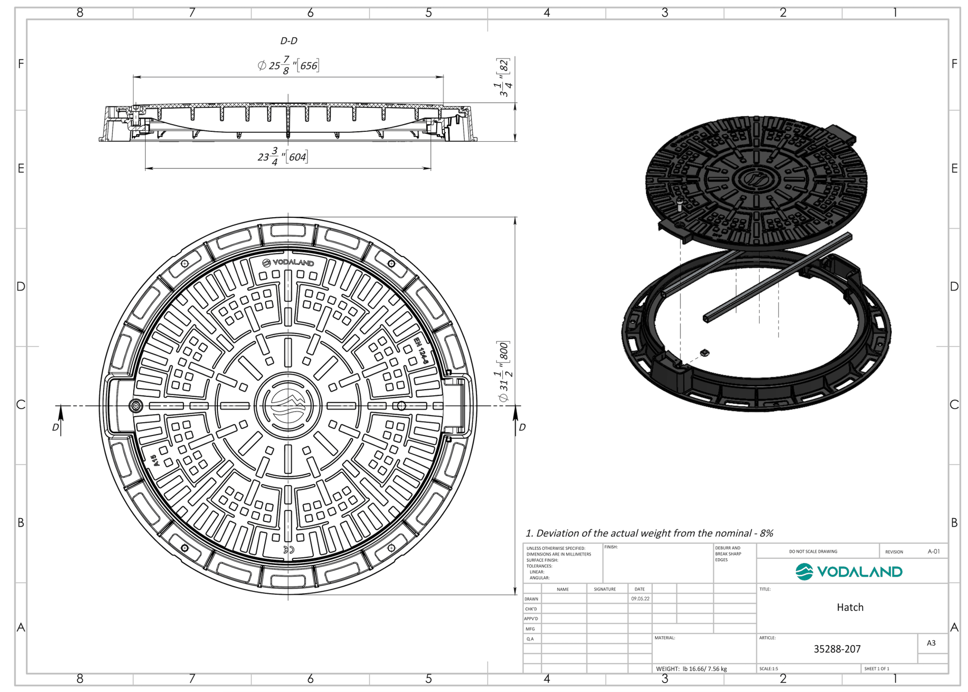 Manhole Cover - LOGO Design - Vodaland