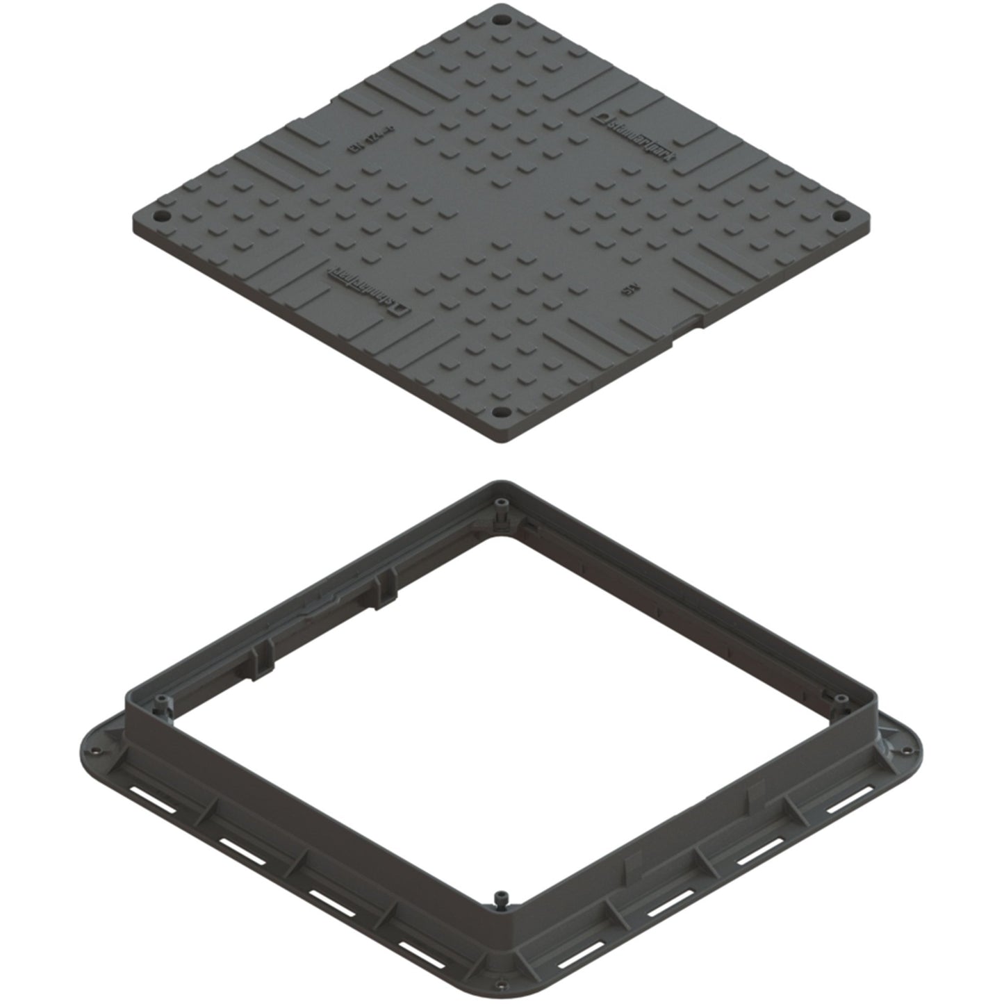 Manhole Cover - Square Black