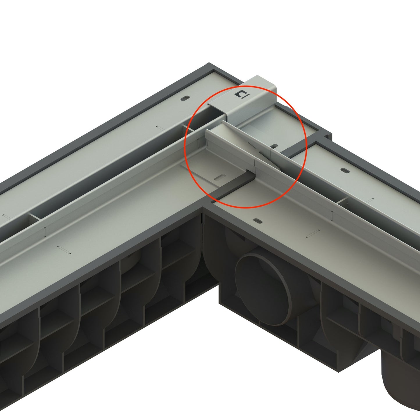 Slot Drain 90 Degree Adapter