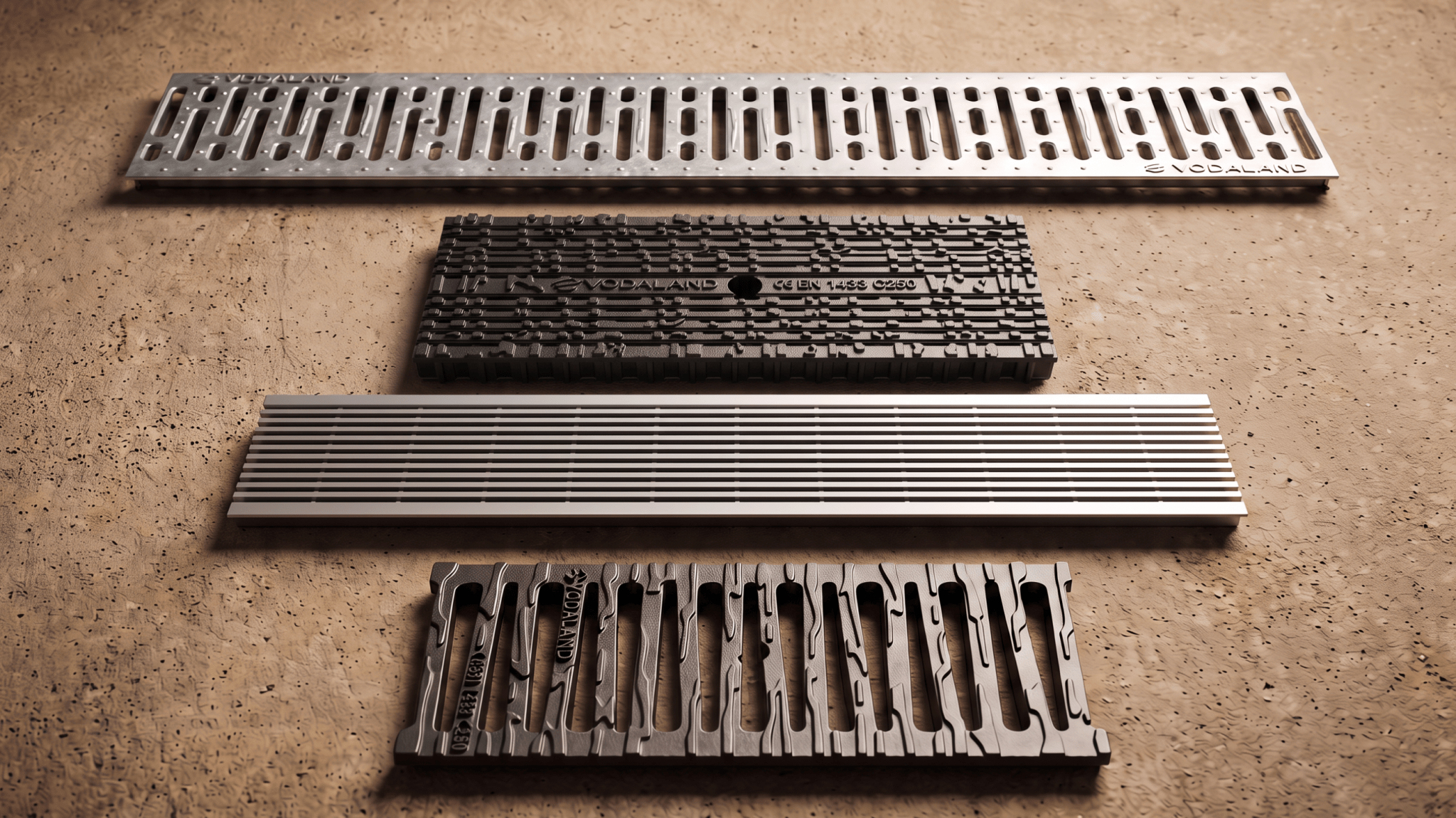 8-Inch Trench Drain Channel Grates | Vodaland