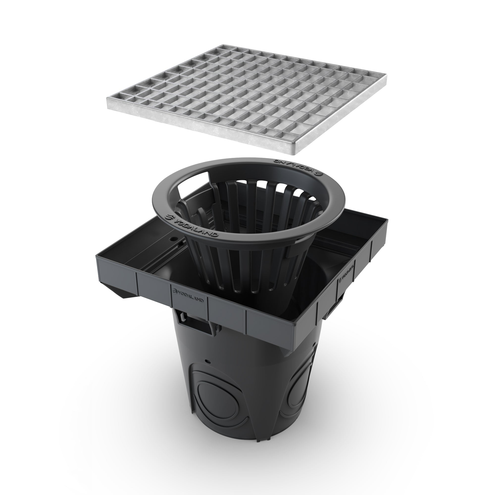 12x12 NEO Catch Basin Galvanized Stamped Steel Package