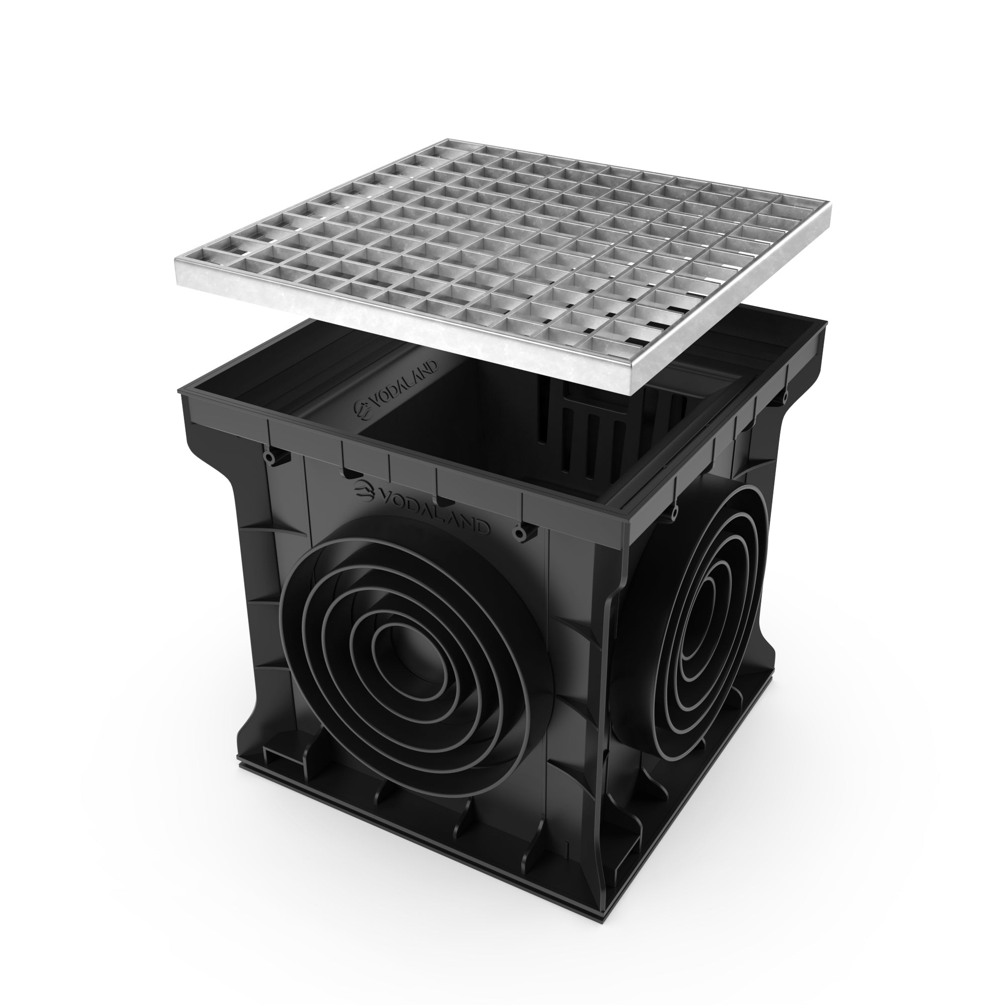 16x16 Catch Basin Galvanized Stamped Steel Package - Vodaland