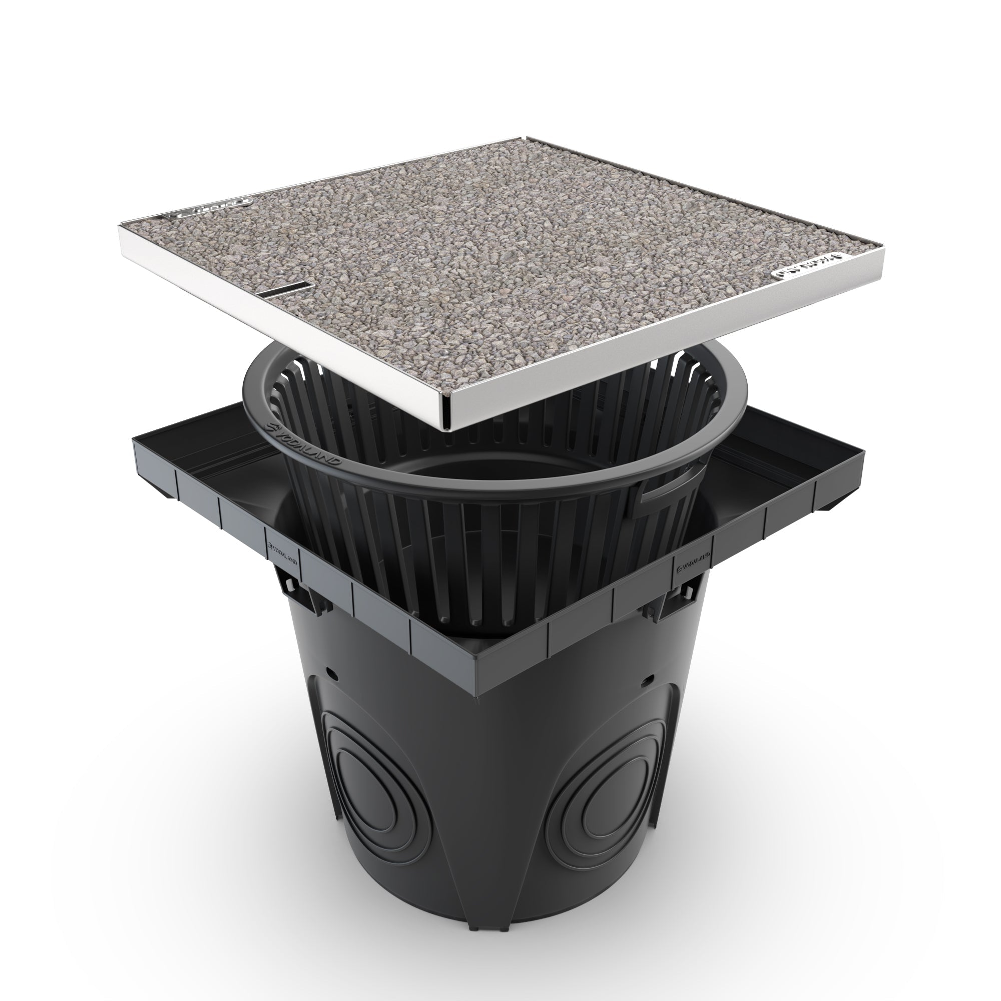 22x22 NEO Catch Basin Gravel Grate Package