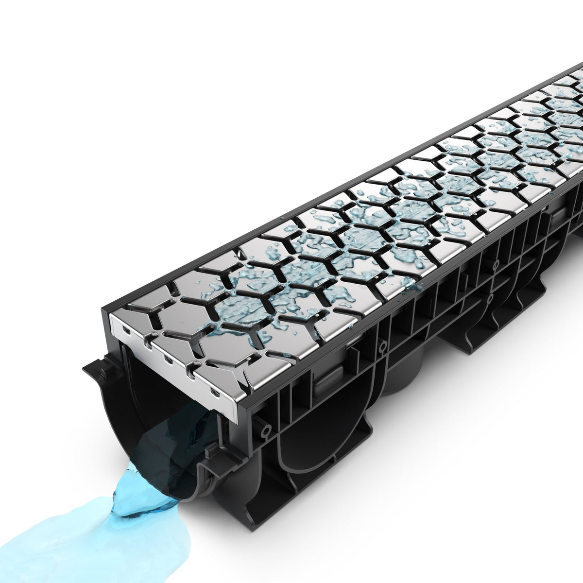 4″ Stainless Steel NOVA Edgeless Channel Drain Package | Vodaland USA