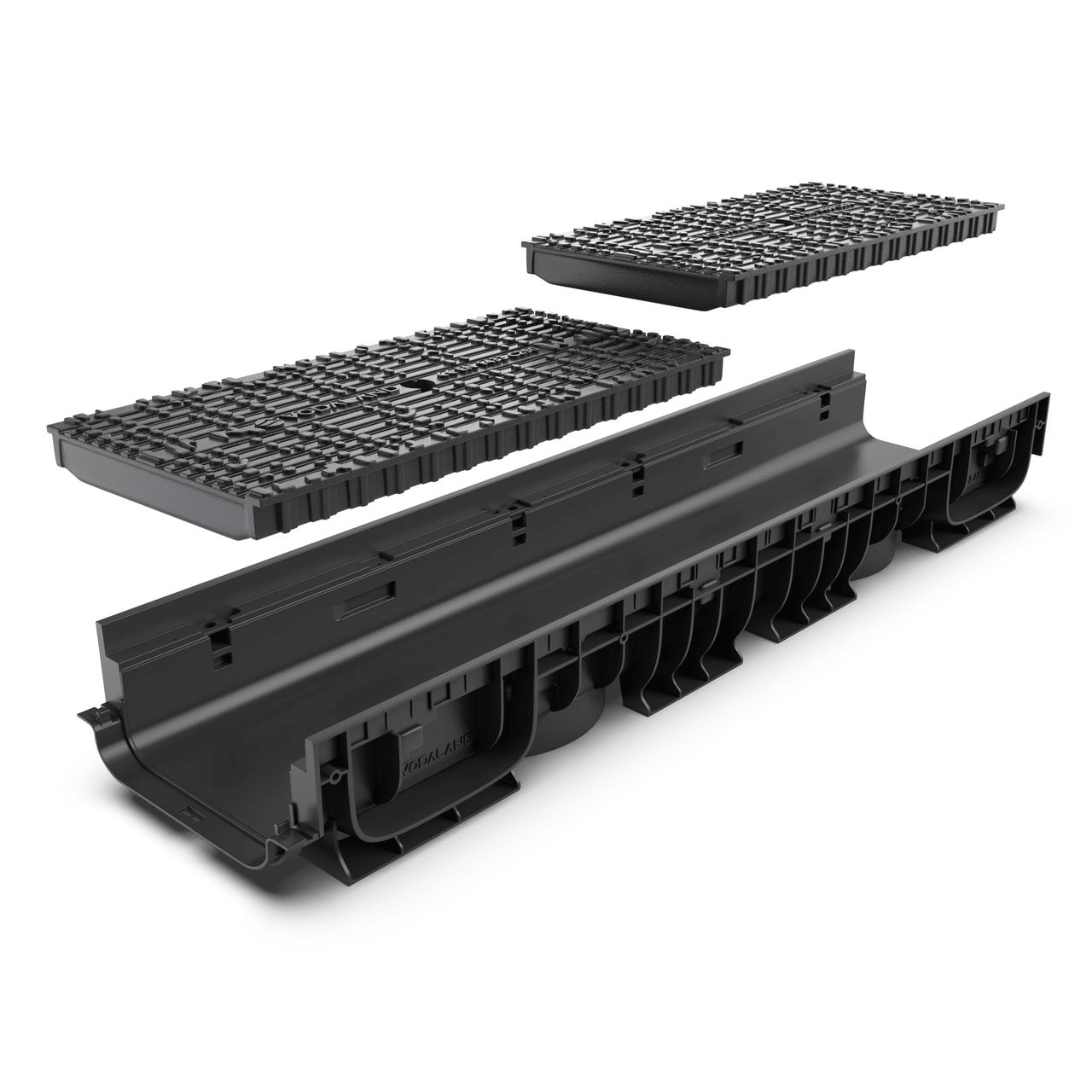 8" Channel Edgeless Cast Iron ADA Grate Package - Vodaland