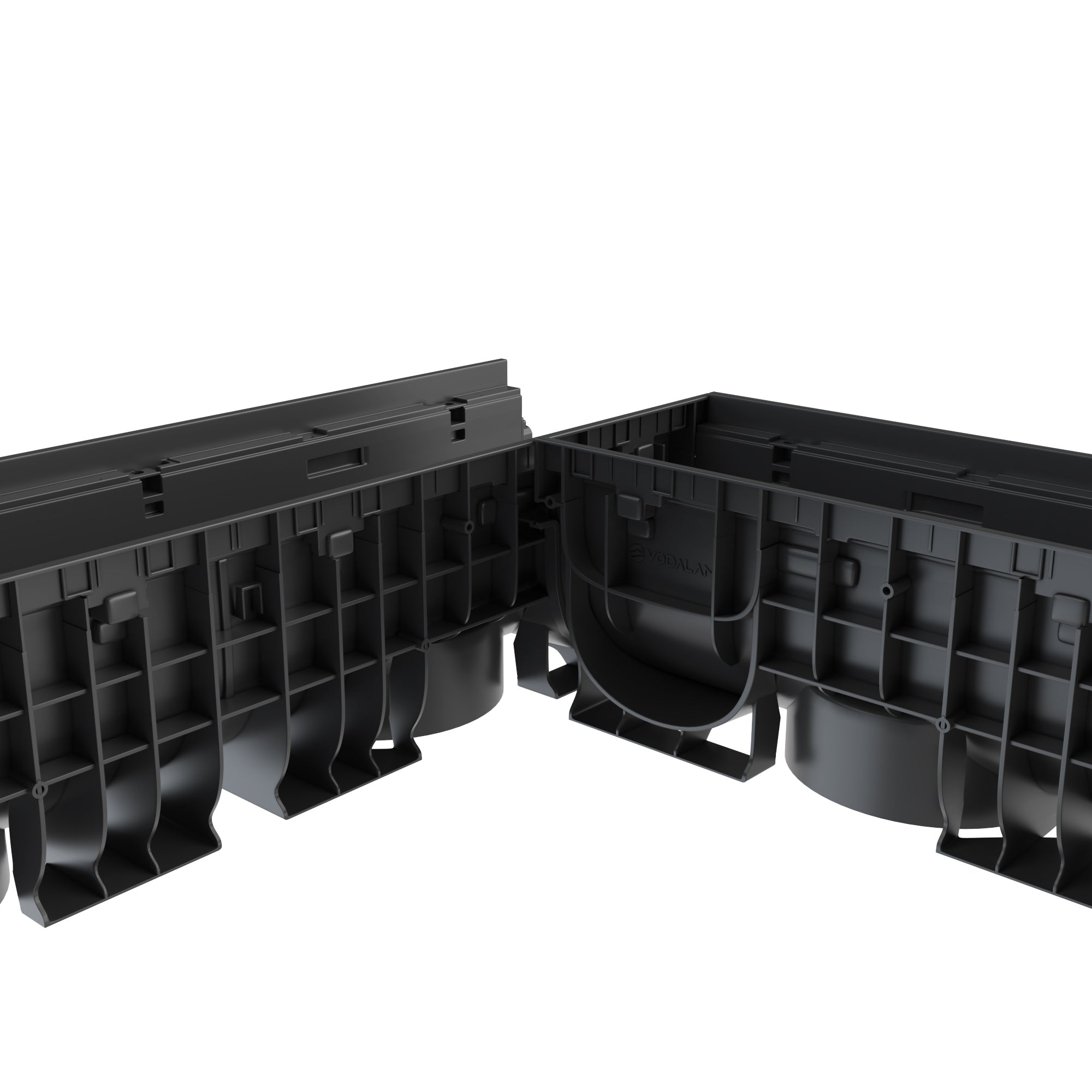 8" Channel Edgeless Cast Iron ADA Grate Package - Vodaland