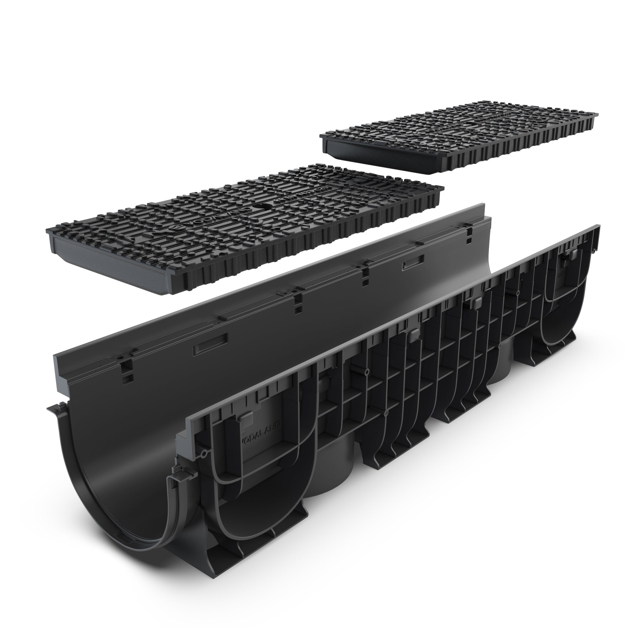 8" Channel Edgeless Cast Iron ADA Grate Package - Vodaland