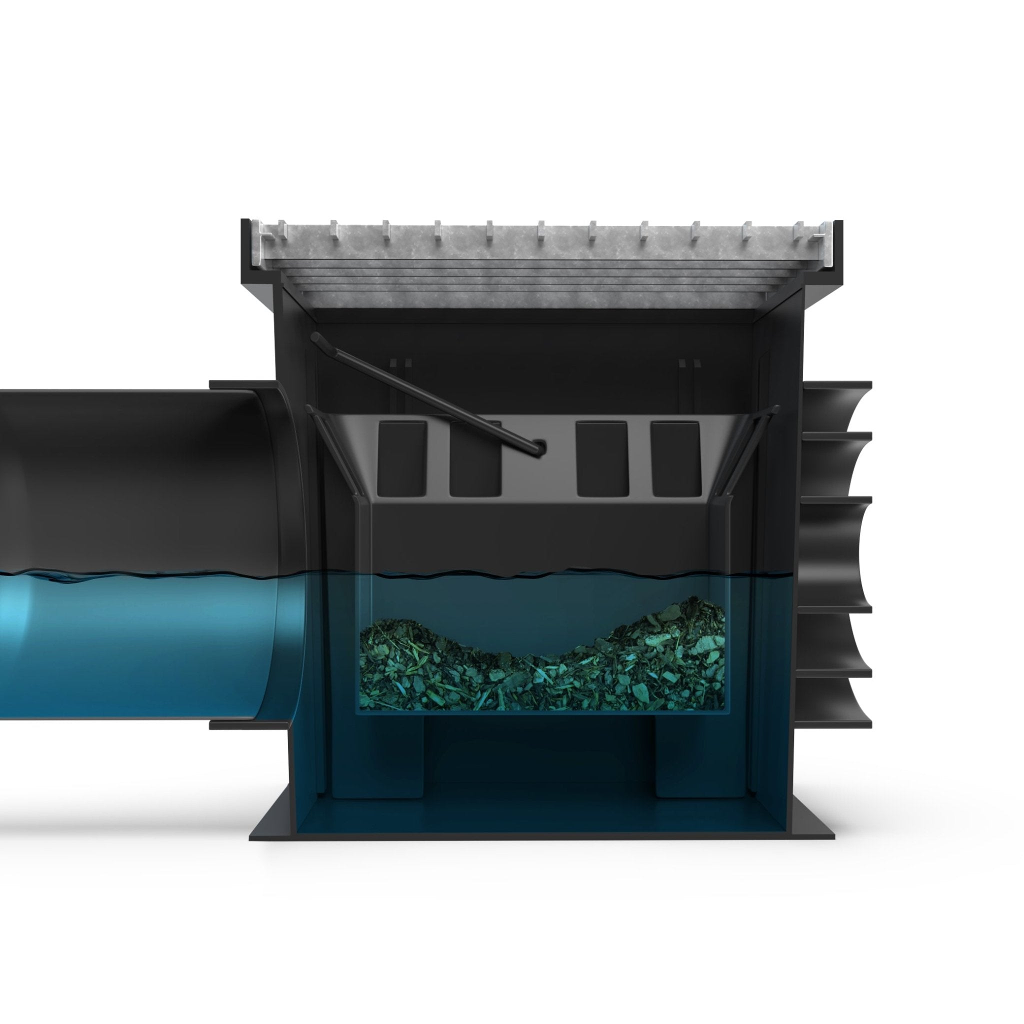 12x12 Catch Basin Galvanized Stamped Steel PKG - Vodaland