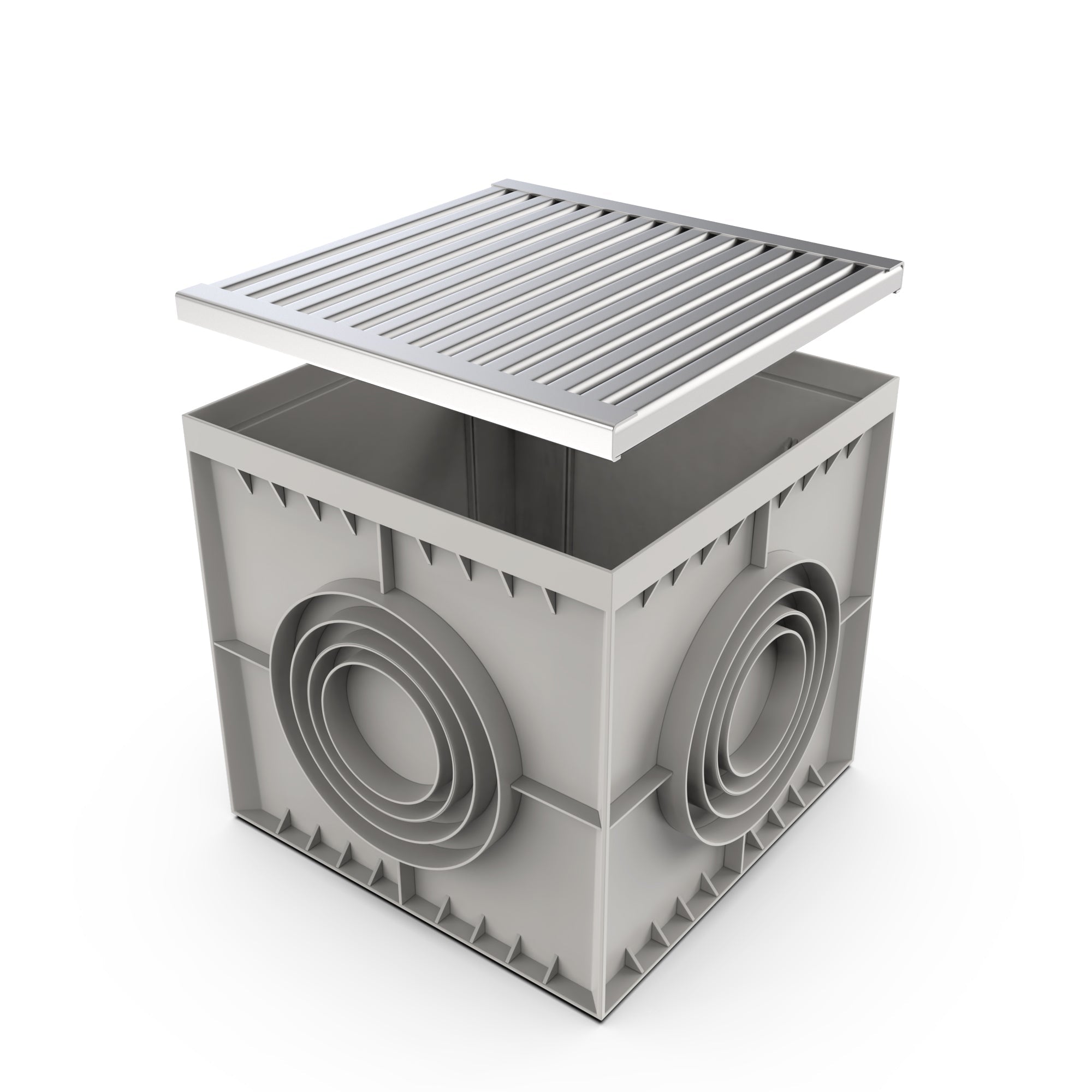 22x22 Catch Basin Stainless Steel C-Class PKG - ADA / Heel Proof - Vodaland