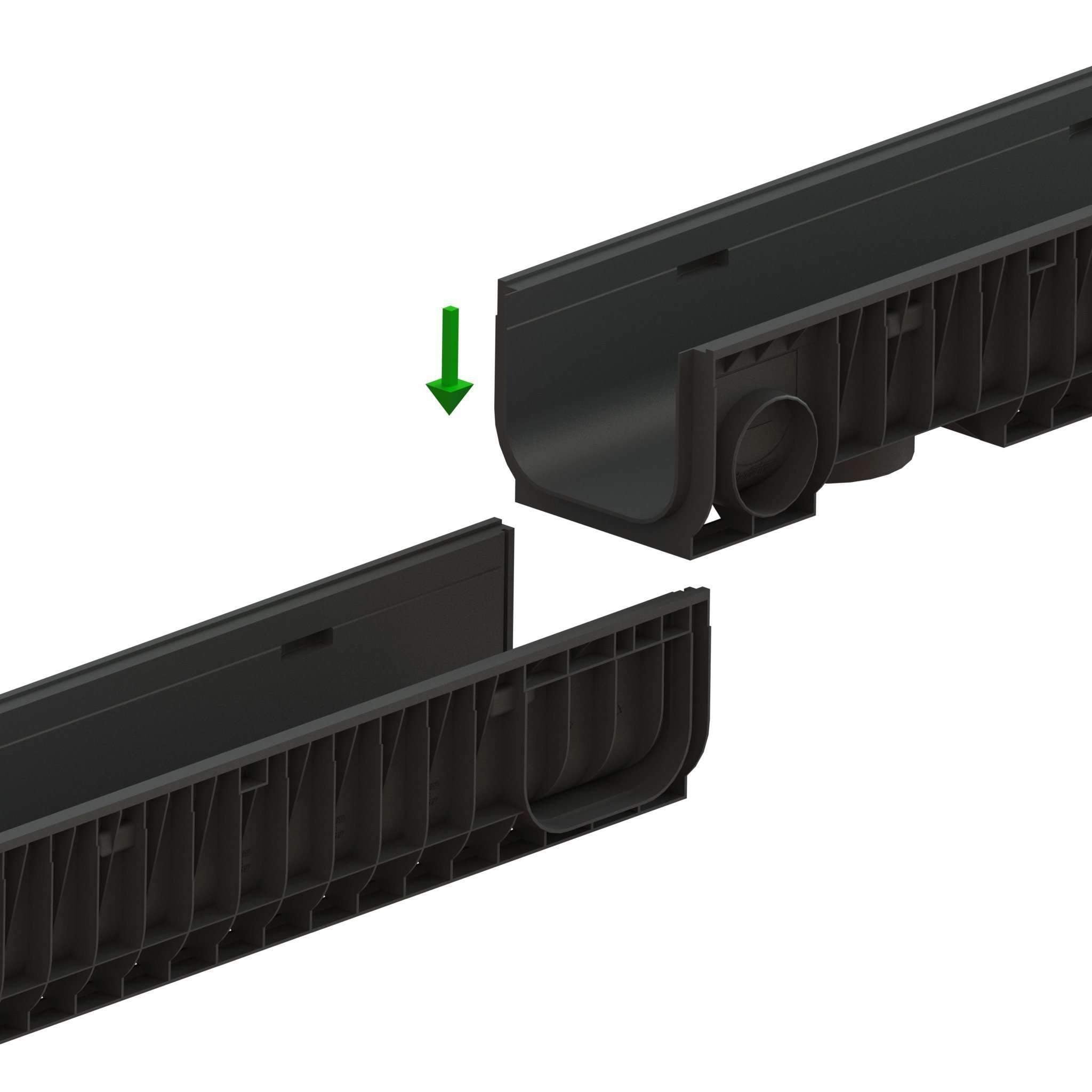 8" Channel - 8" Depth ADA Cast Iron PKG Trench Drain Standartpark 