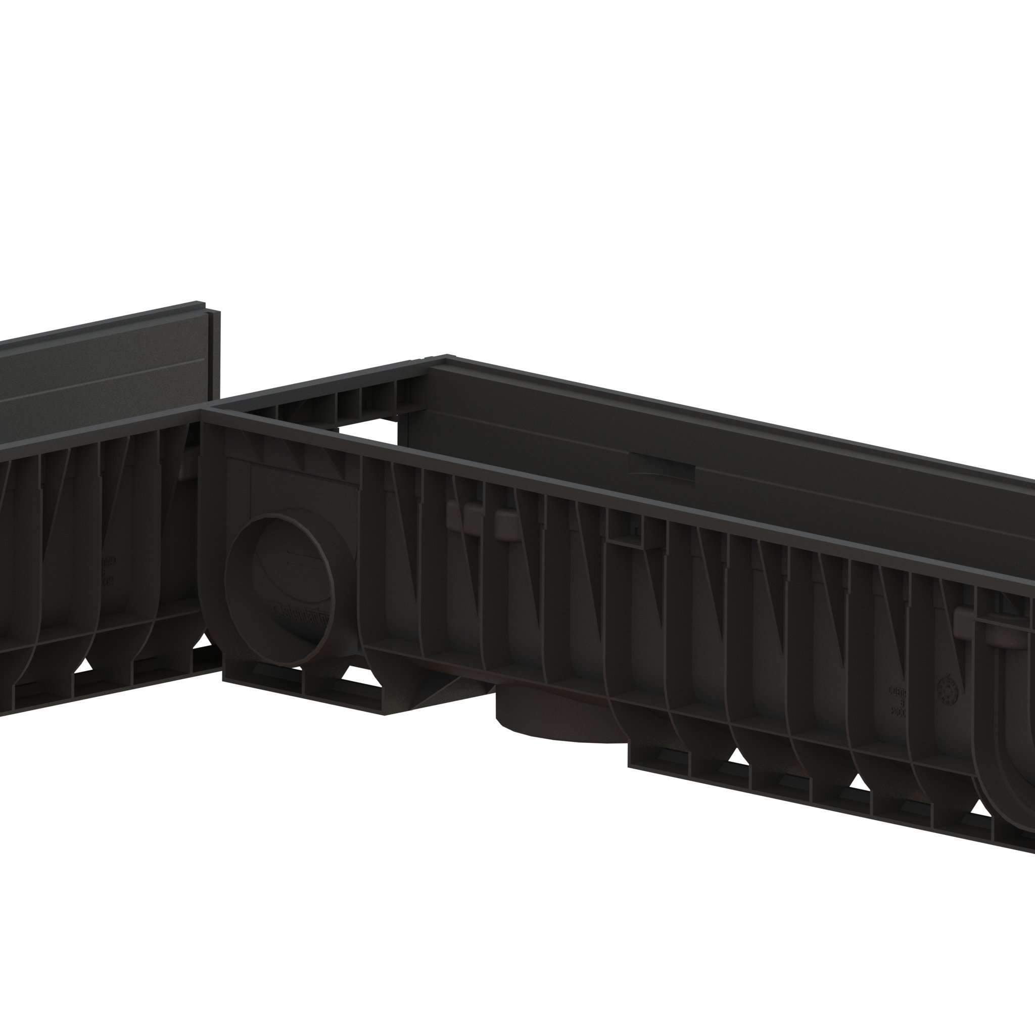 8" Channel - 8" Depth ADA Cast Iron PKG Trench Drain Standartpark 