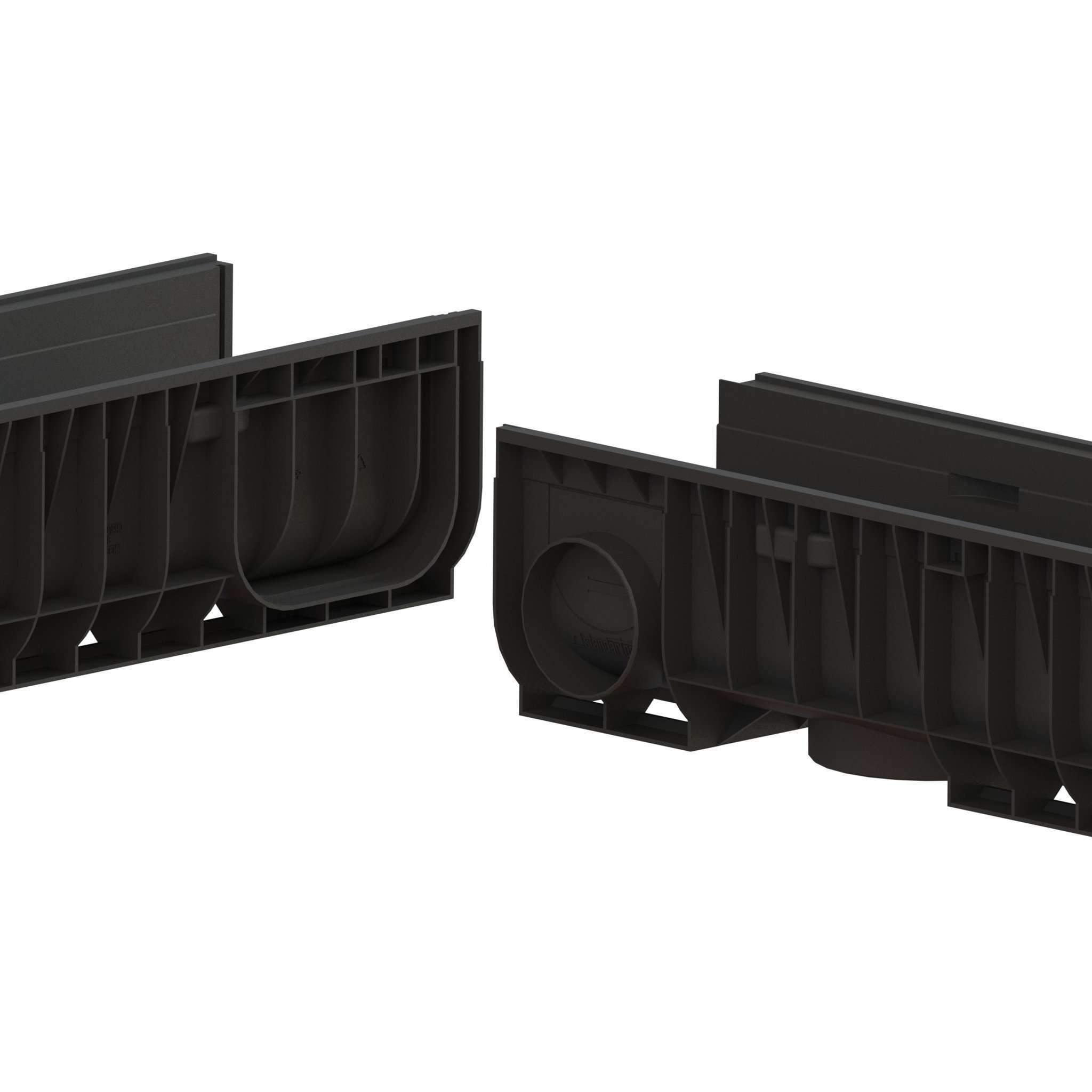 8" Channel - 8" Depth - Ductile Cast Iron Slotted PKG Trench Drain Standartpark 