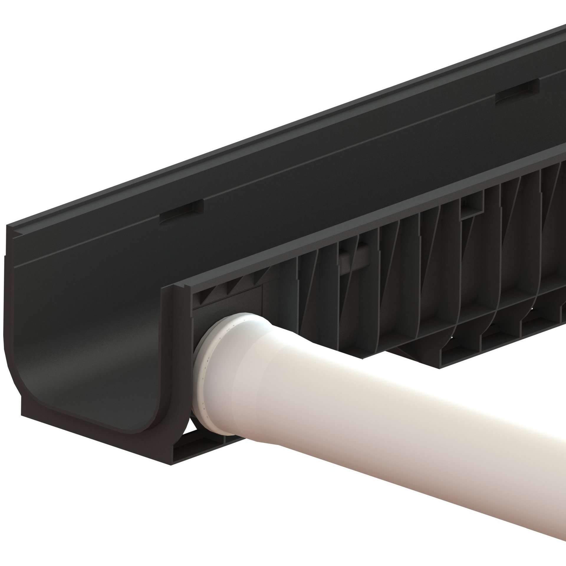 8" Channel - 8" Depth - Ductile Cast Iron Slotted PKG Trench Drain Standartpark 