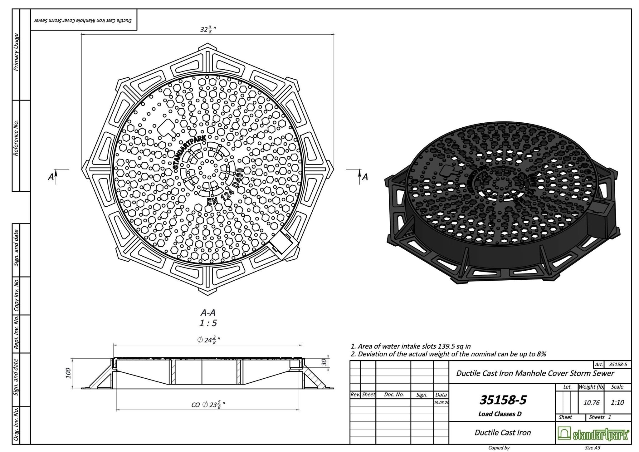 Cast Iron Manhole Storm Cover – Vodaland