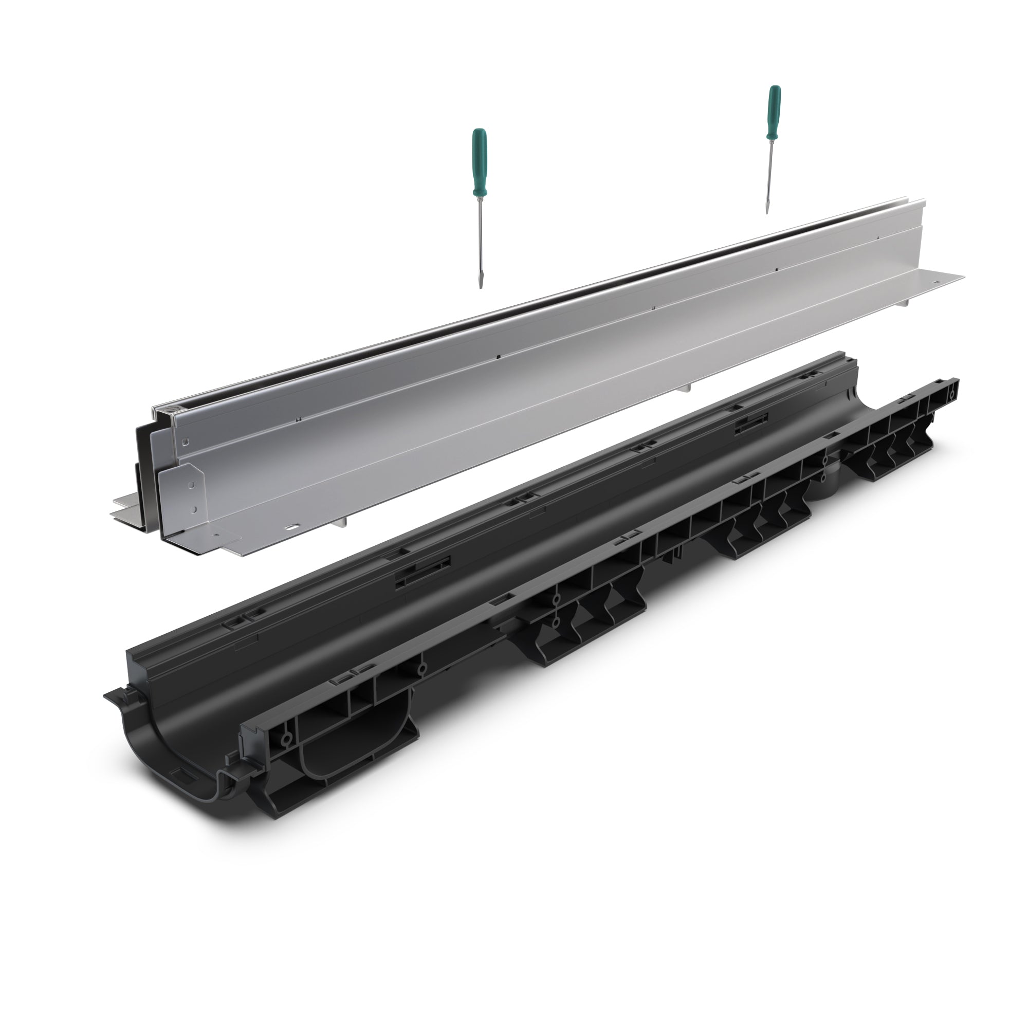 Custom Height Stainless Slot Drain - Vodaland