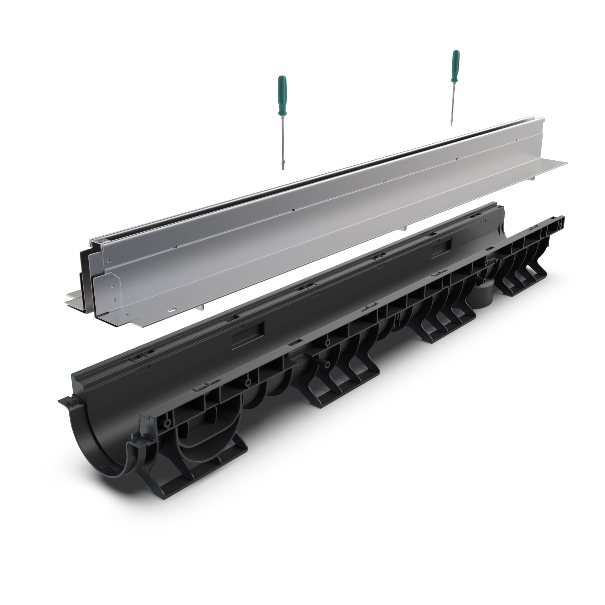 Custom Height Stainless Slot Drain - Vodaland