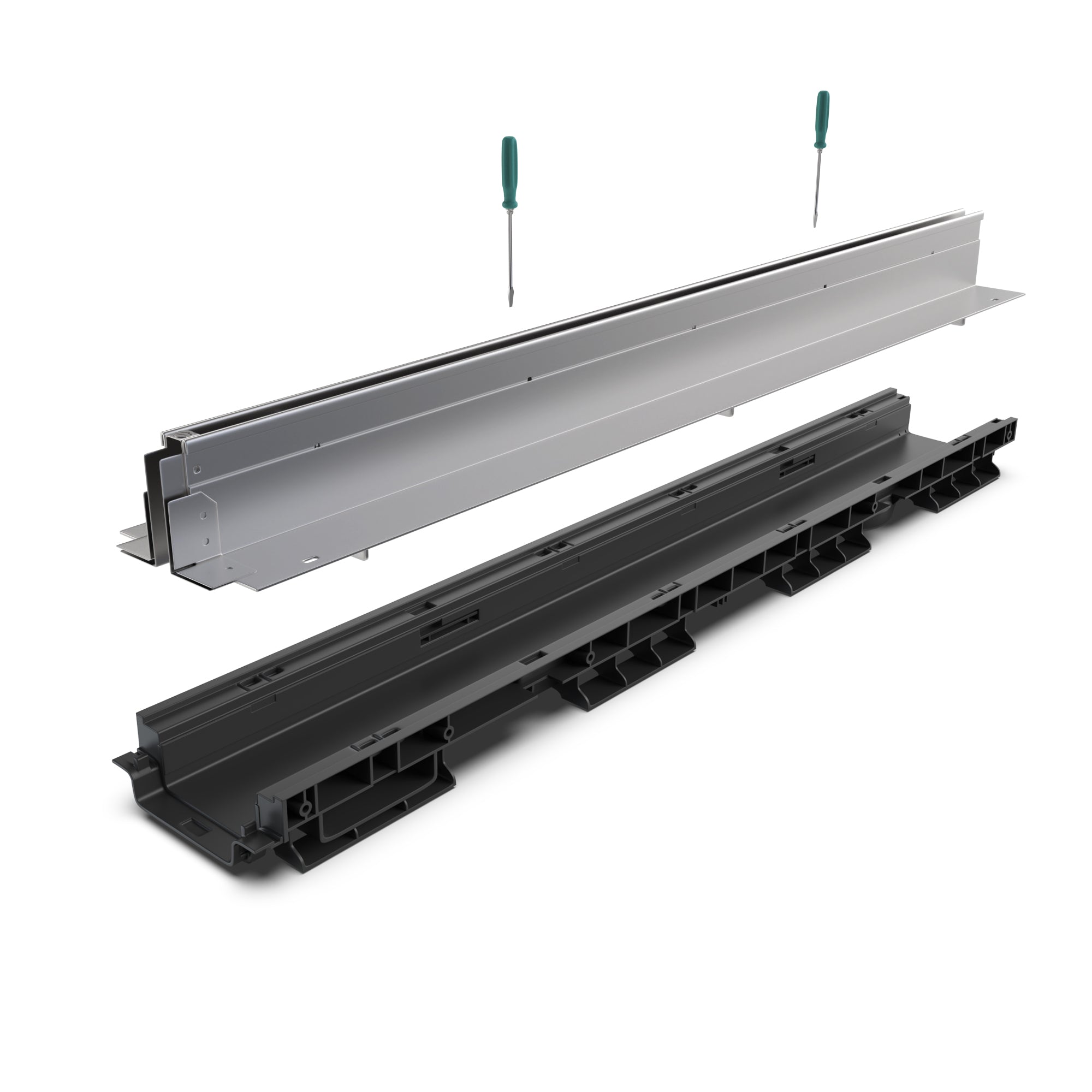 Custom Height Stainless Slot Drain - Vodaland