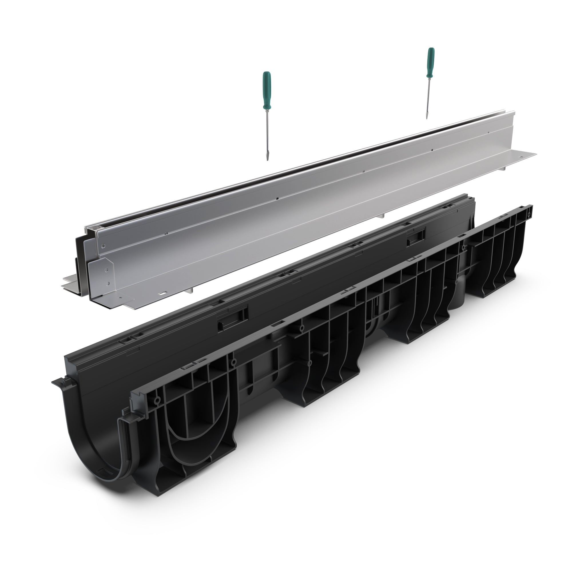 Custom Height Stainless Slot Drain - Vodaland