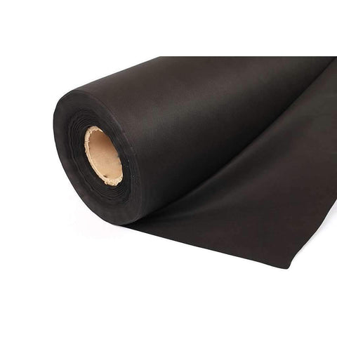 Toile De Paillage Noire Géotextile 50g/m² - 1.6x30m, Anti-Mauvaises Herbes Pour Jardin Et Culture