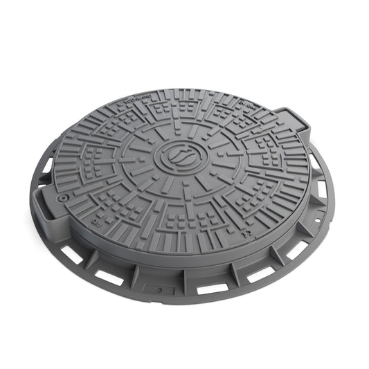 Manhole Cover - Grey Logo Design - Vodaland