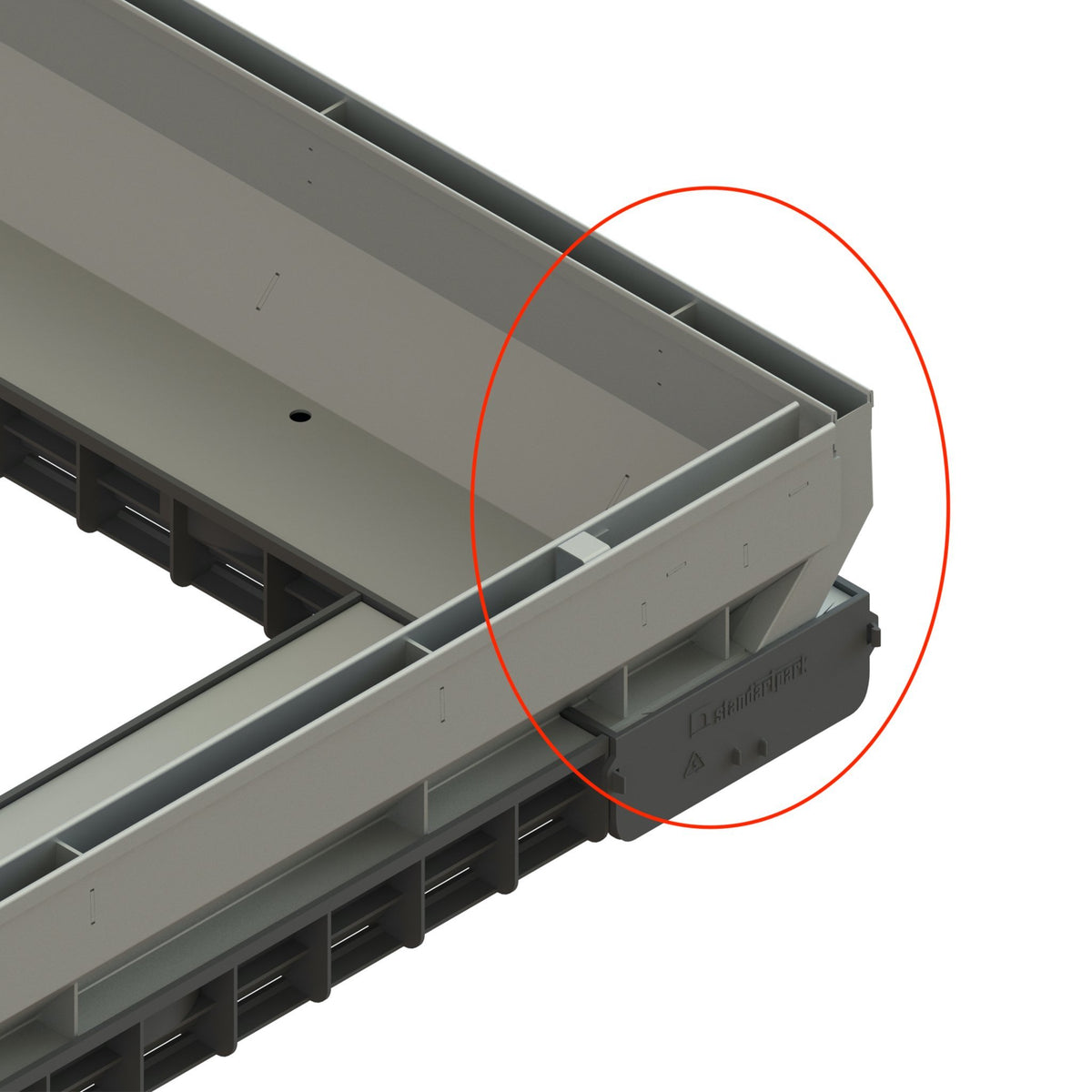 Slot Drain 90 Degree Adapter